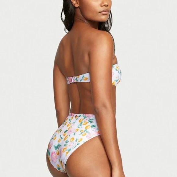 NWT! Victoria's Secret 'Essential Bandeau Bikini Top + High Waist Brief Bottom' - Picture 2 of 2